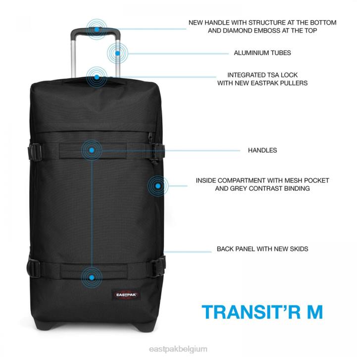 Eastpak transit'r m zwart bagage J2ZH201