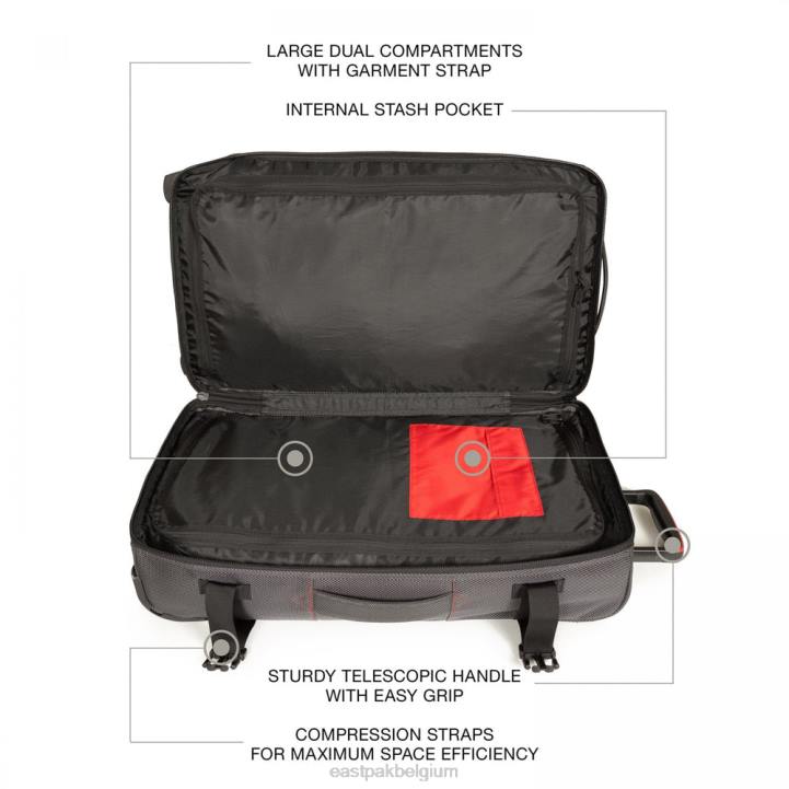 Eastpak tranverz cnnct m accent grijs bagage J2ZH195