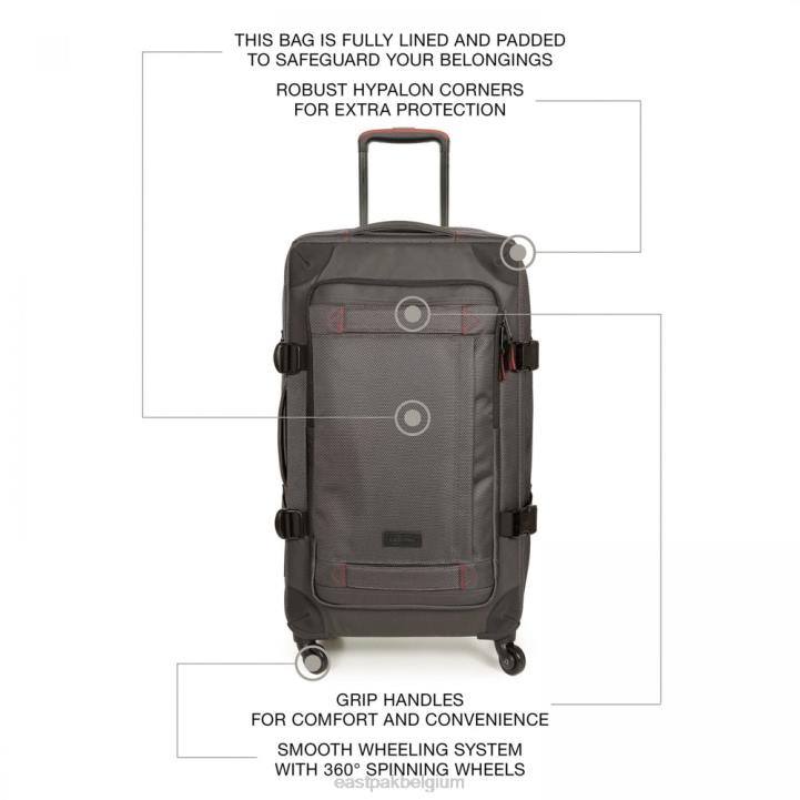 Eastpak trans4 cnnct l accent grijs bagage J2ZH205