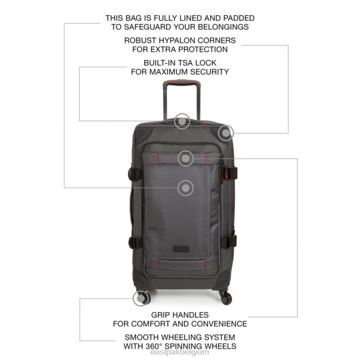Eastpak trans4 cnnct l accent grijs bagage J2ZH205