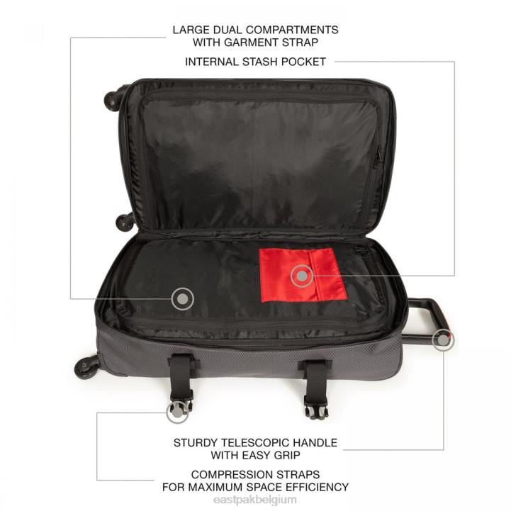 Eastpak trans4 cnnct l accent grijs bagage J2ZH205