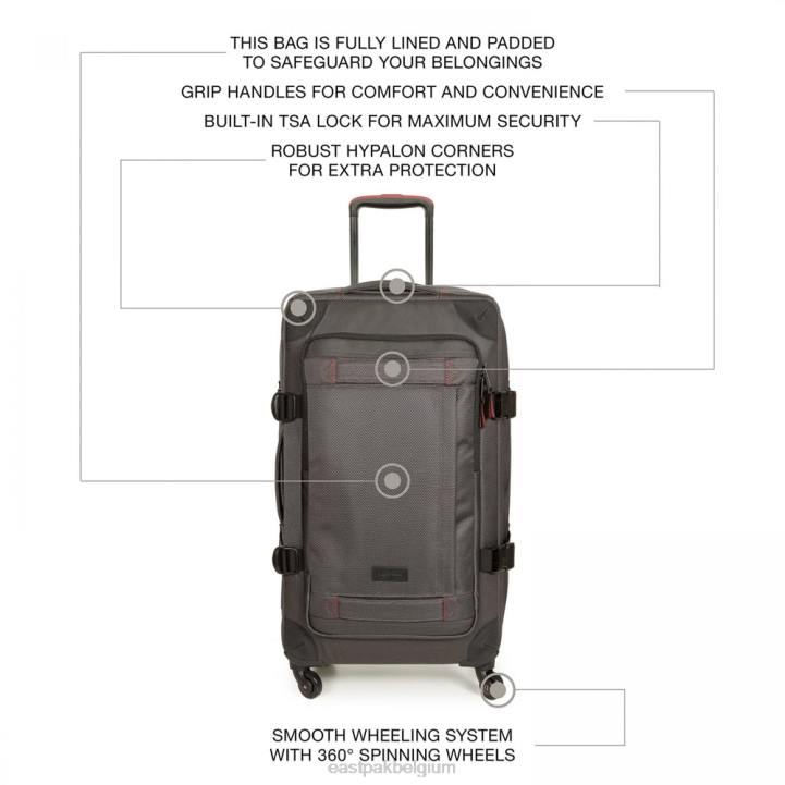 Eastpak trans4 cnnct m accent grijs bagage J2ZH213