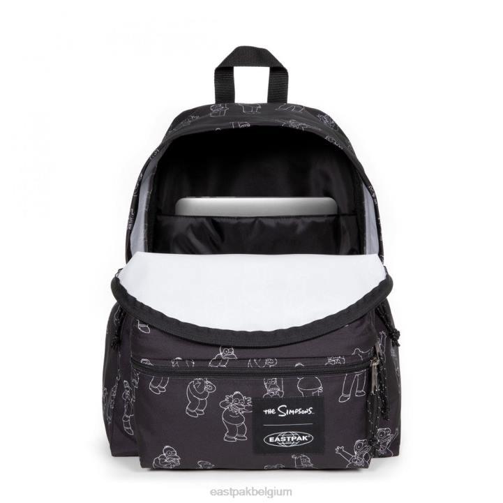 Eastpak gewatteerde zippl'r + de simpsons zwart rugzakken J2ZH161