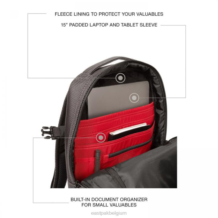 Eastpak tecum m cnnct accent grijs rugzakken J2ZH147