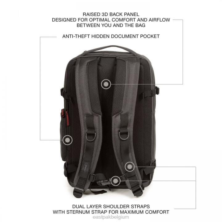 Eastpak tecum m cnnct accent grijs rugzakken J2ZH147