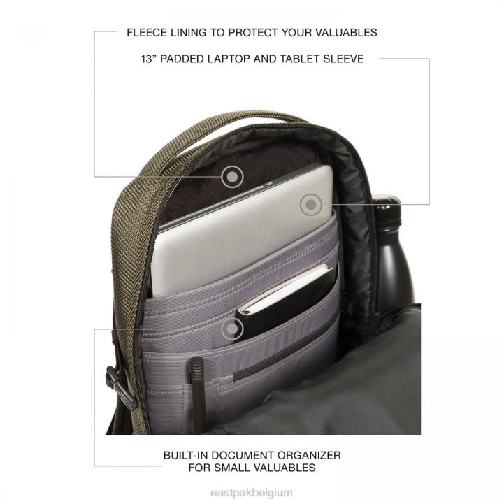 Eastpak tecum s verbind kaki rugzakken J2ZH163