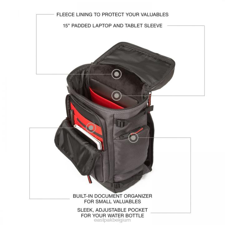Eastpak tecum top cnnct accent grijs rugzakken J2ZH162