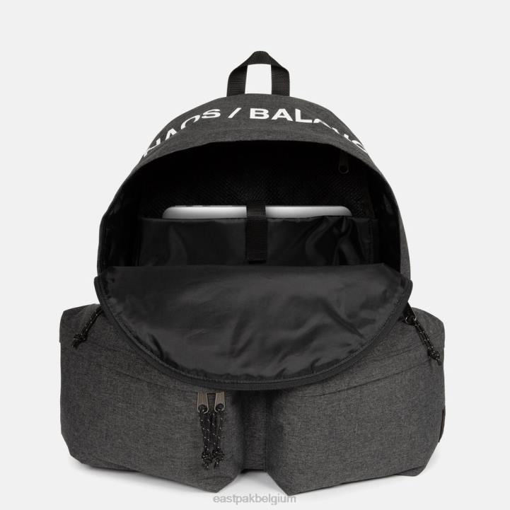 Eastpak gewatteerde dubbel'r verborgen zwarte denim rugzakken J2ZH30