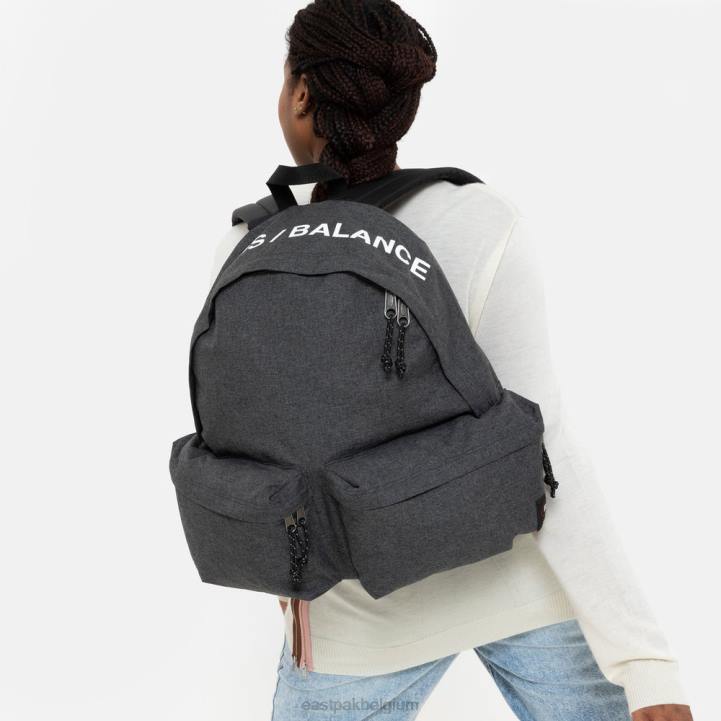 Eastpak gewatteerde dubbel'r verborgen zwarte denim rugzakken J2ZH30