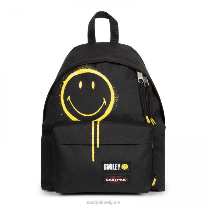 Eastpak gewatteerde pak'r smiley graffiti zwart rugzakken J2ZH3