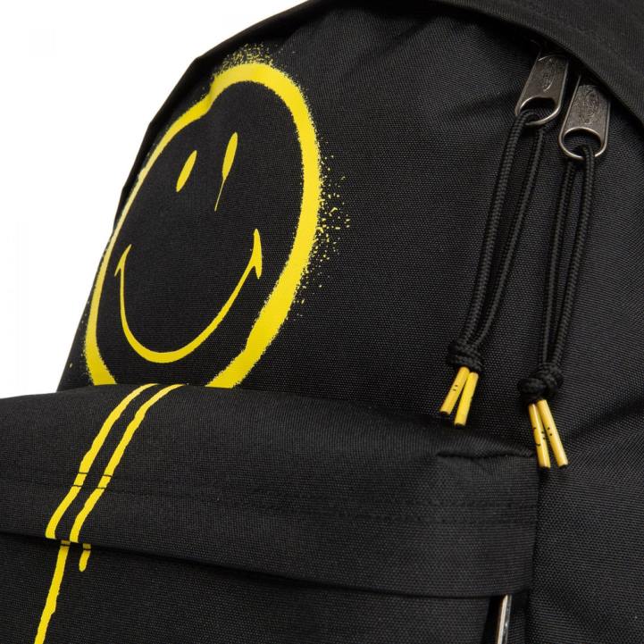 Eastpak gewatteerde pak'r smiley graffiti zwart rugzakken J2ZH3