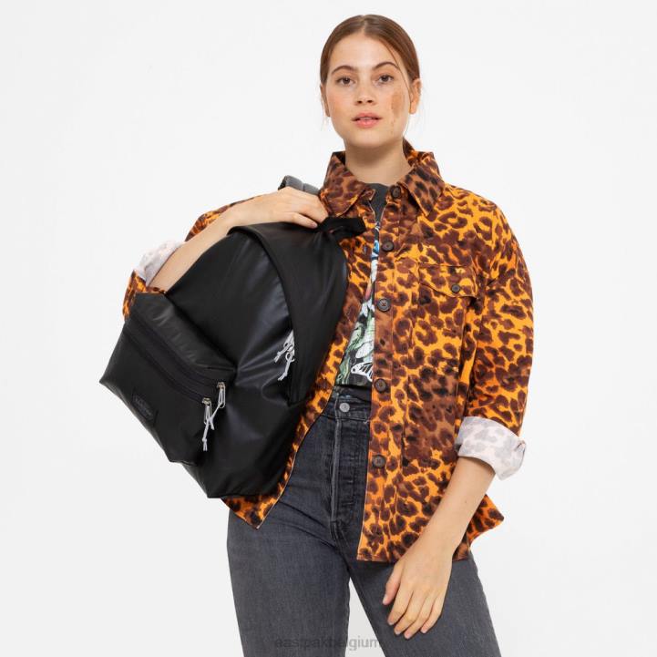 Eastpak gevoerde ritssluiting zeildoek zwart rugzakken J2ZH90