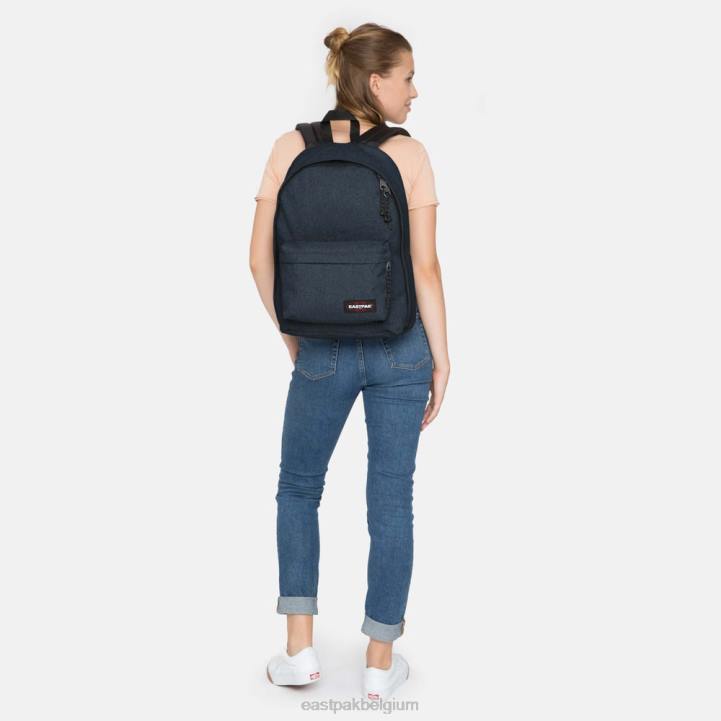 Eastpak niet op kantoor driedubbel denim rugzakken J2ZH119