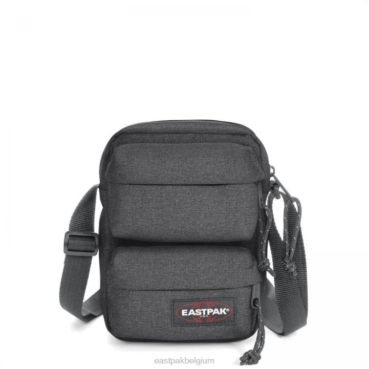 Eastpak de ene verdubbeld zwarte denim schoudertas J2ZH246