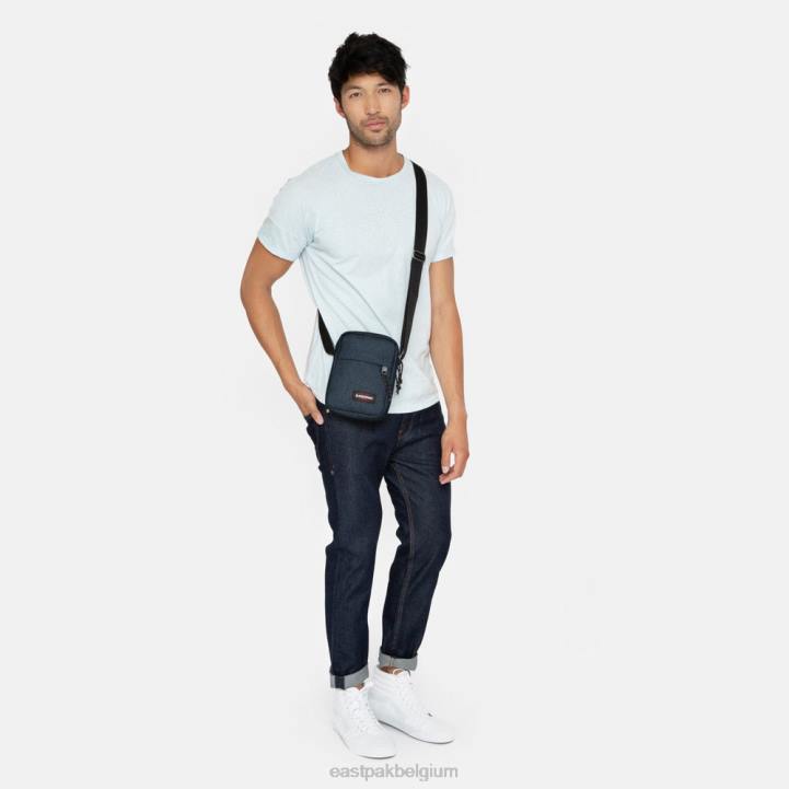Eastpak degene driedubbel denim schoudertas J2ZH259