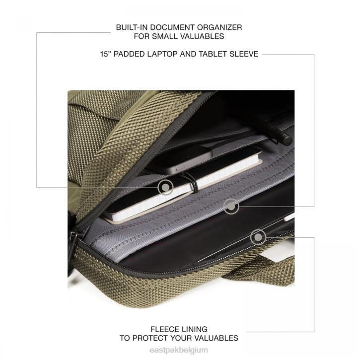 Eastpak handelen verbind kaki schoudertas J2ZH279