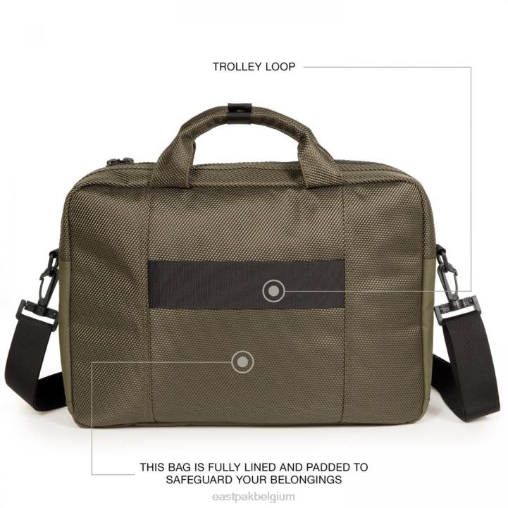 Eastpak handelen verbind kaki schoudertas J2ZH279