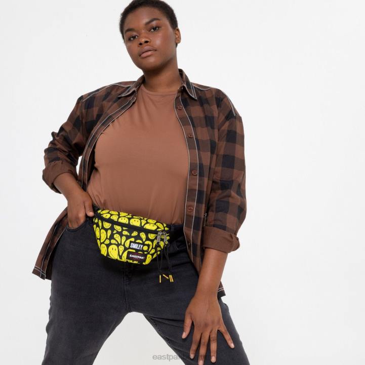 Eastpak springer smiley graffiti geel schoudertas J2ZH267