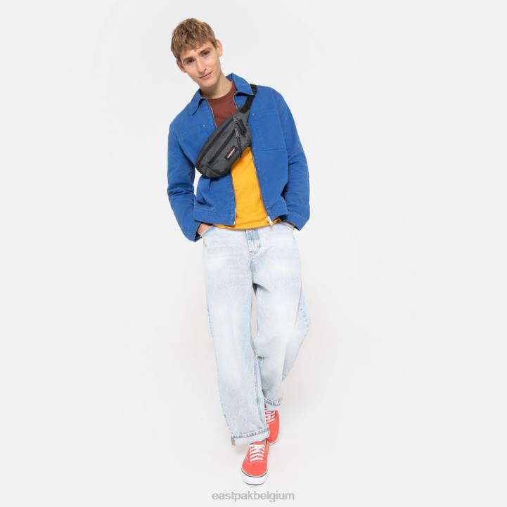 Eastpak doggy bag zwart spijkerstof ultra maritiem Tassen J2ZH299